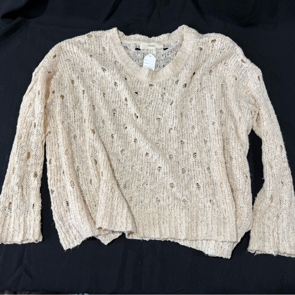 Textured Cream Sweater, Perfect Overlay